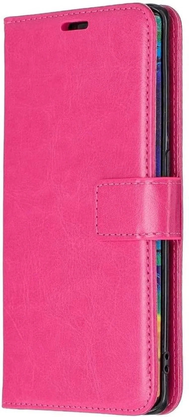 Huawei Mate 30 Pro Hoesjes – Portemonnee Book Case – Pasjeshouder – 2x Screenprotector – Roze-Ilumina Benelux