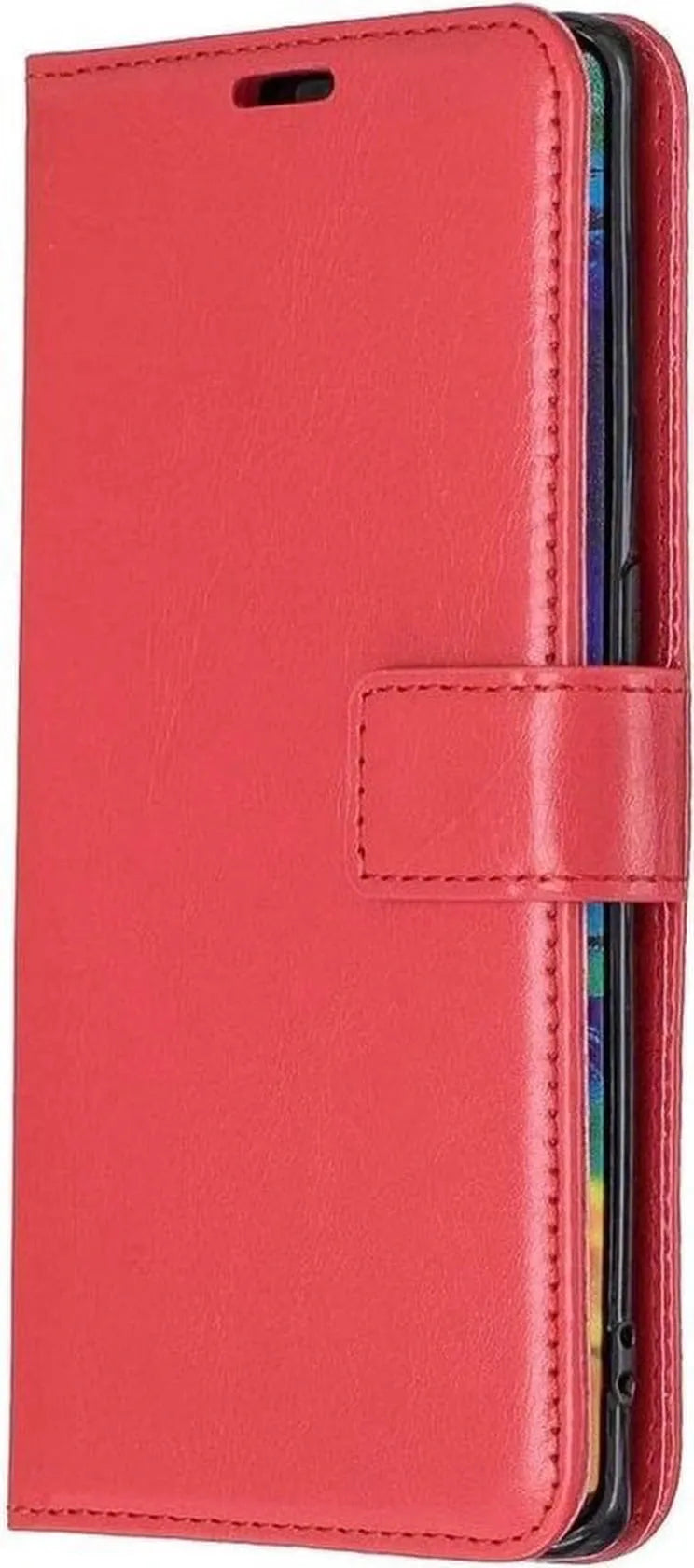 Huawei Mate 30 Pro Hoesjes – Portemonnee Book Case – Magneetsluiting – 2x Screenprotector – Rood-Ilumina Benelux