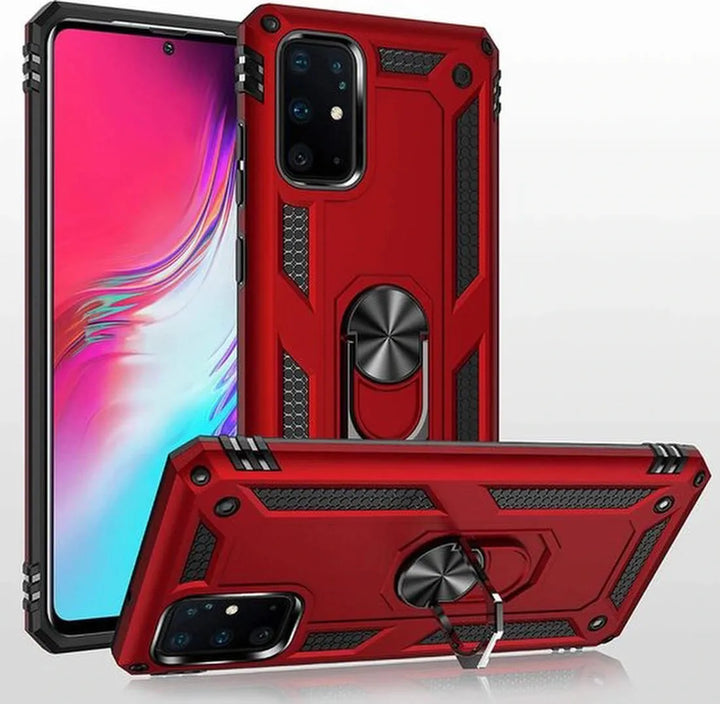 Samsung Galaxy S10 Lite Hoesjes – Anti-Shock Hybride Ring Armor Backcover – Schokbestendig – Goud-Ilumina Benelux