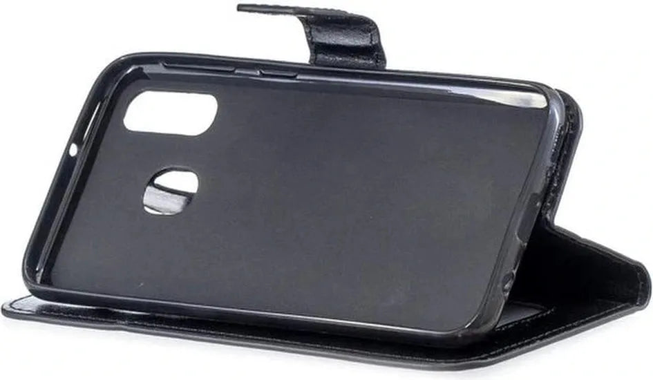 Huawei P30 Hoesjes – Portemonnee Book Case – Pasjeshouder – 2x Screenprotector – Zwart-Ilumina Benelux