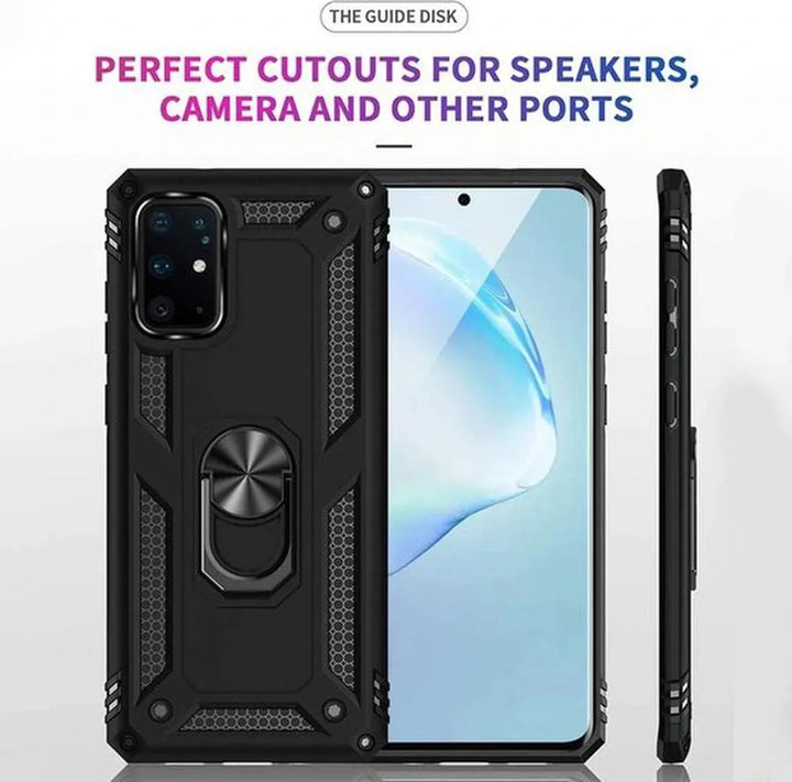 Samsung Galaxy A51 Hoesjes – Anti-Shock Hybride Ring Armor Backcover – Schokbestendig – Zilver-Ilumina Benelux