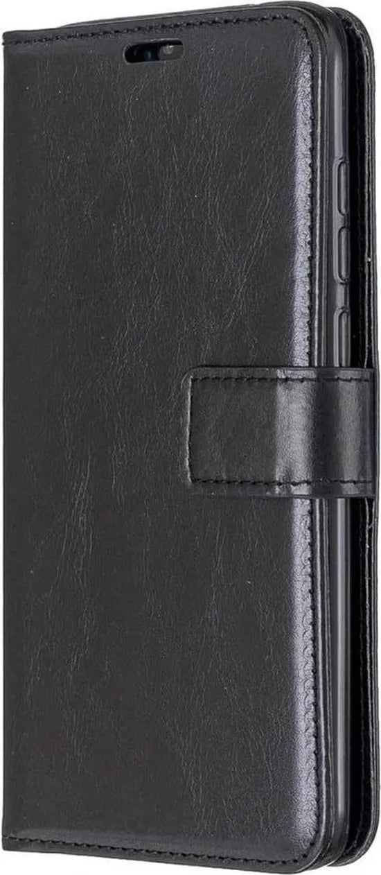 Xiaomi Redmi Note 8 Pro Hoesjes – Portemonnee Book Case – Pasjeshouder – 2x Screenprotector Gehard Glas – Zwart-Ilumina Benelux