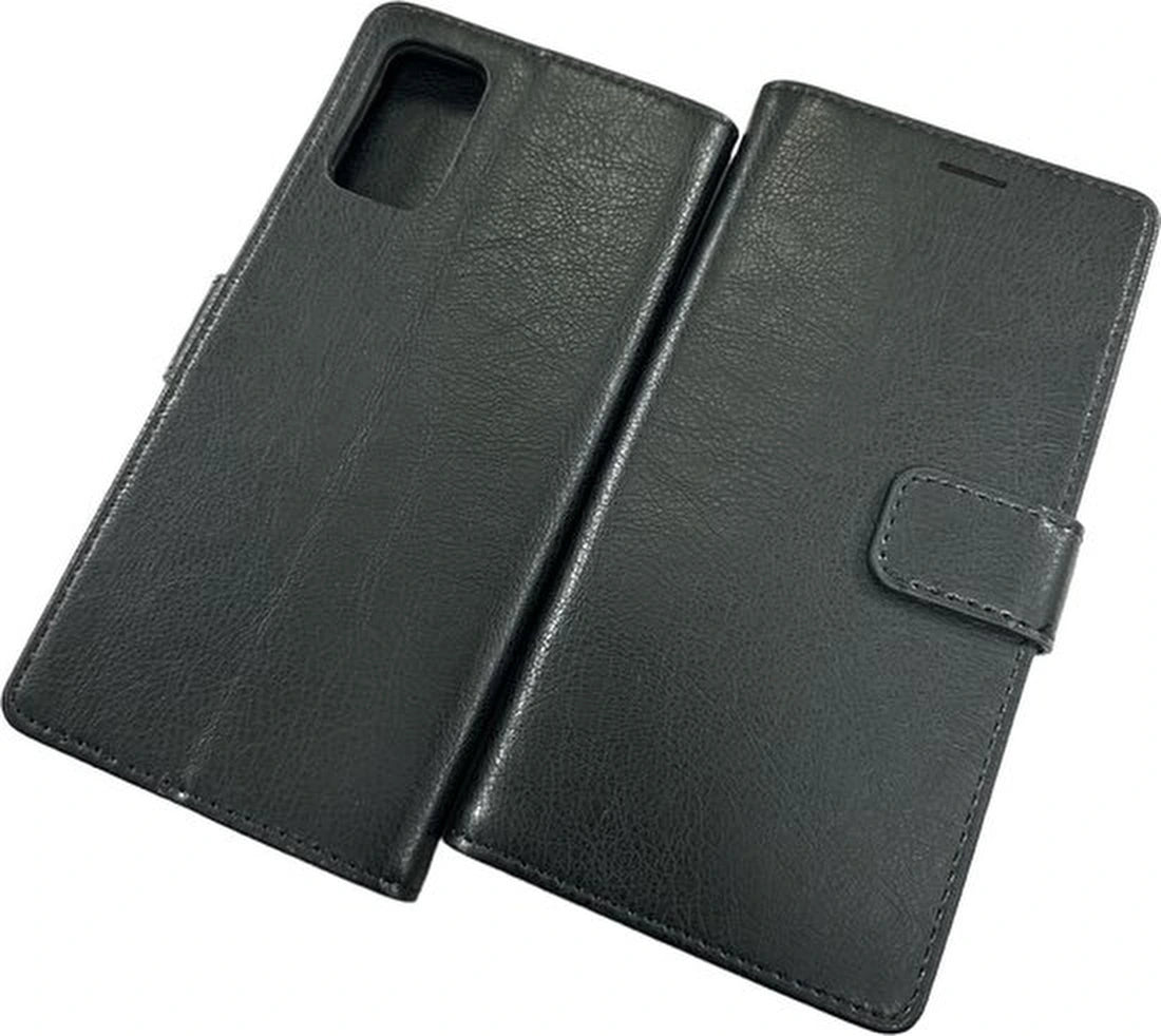 Portemonnee Hoesje - 2 Pack Screenprotector Geschikt voor: Samsung Galaxy S20 plus - zwart