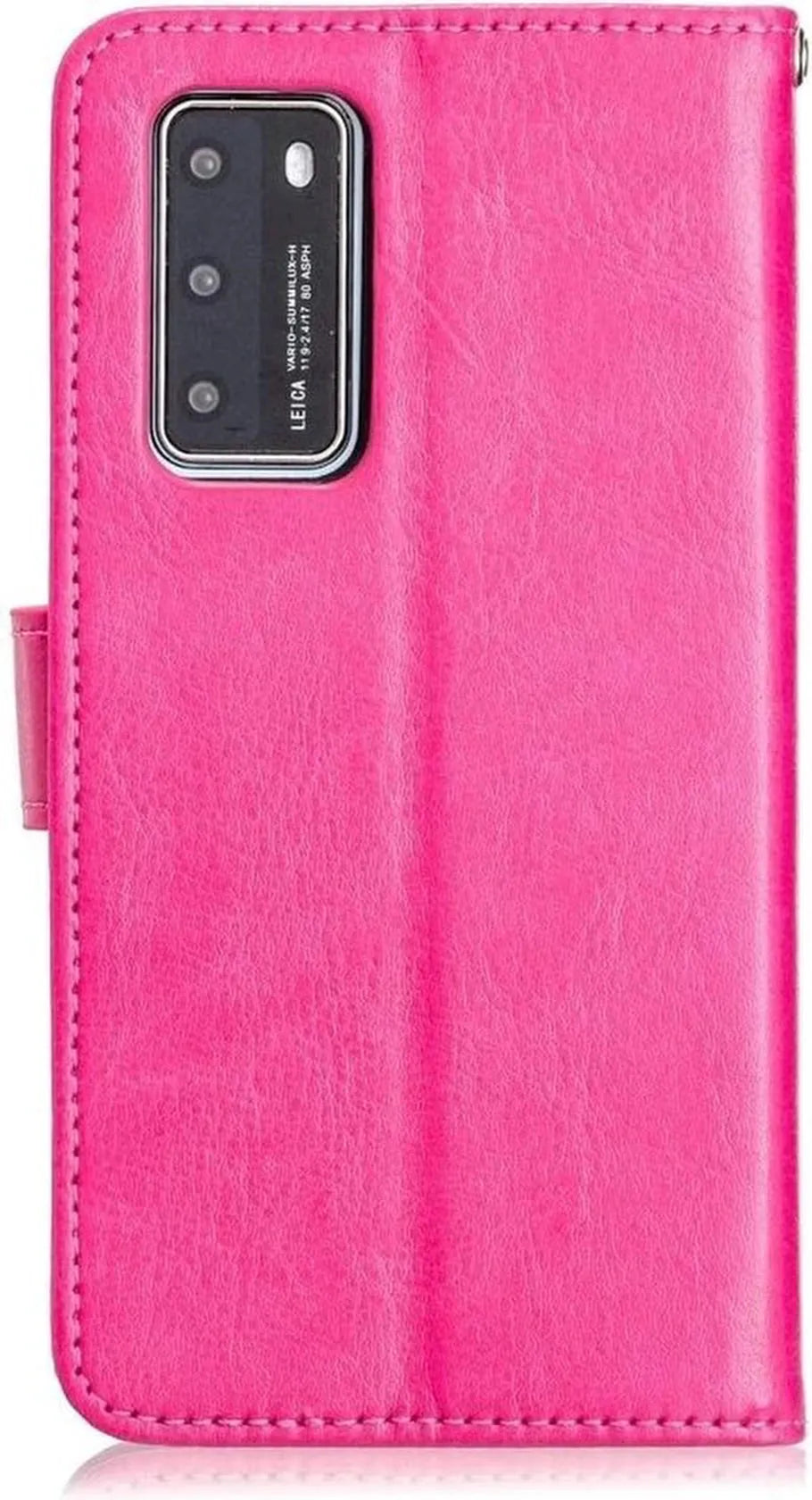 Huawei P40 Hoesjes – Portemonnee Book Case – Pasjeshouder – 2x Screenprotector – Roze-Ilumina Benelux