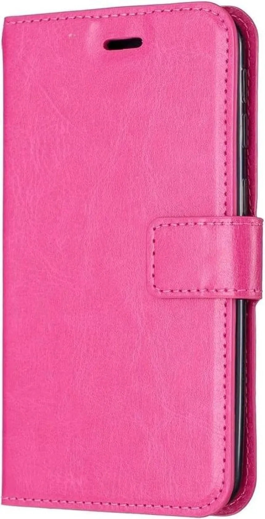 iPhone 11 Hoesjes – Portemonnee Book Case – Pasjeshouder – 2x Screenprotector Gehard Glas – Roze-Ilumina Benelux