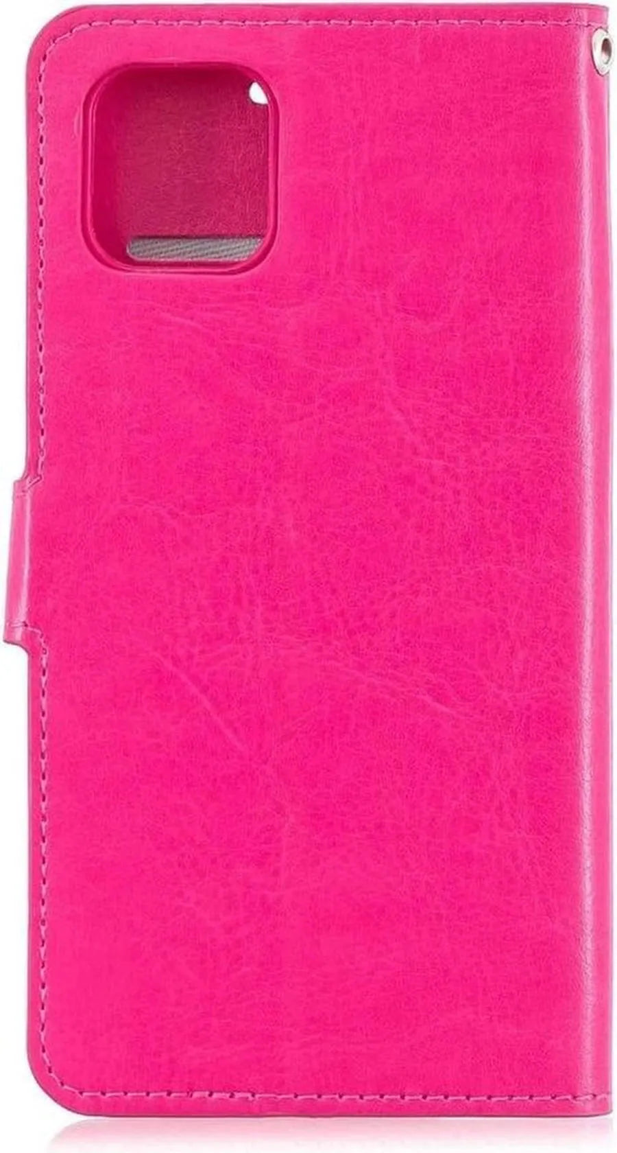 iPhone 11 Hoesjes – Portemonnee Book Case – Pasjeshouder – 2x Screenprotector Gehard Glas – Roze-Ilumina Benelux