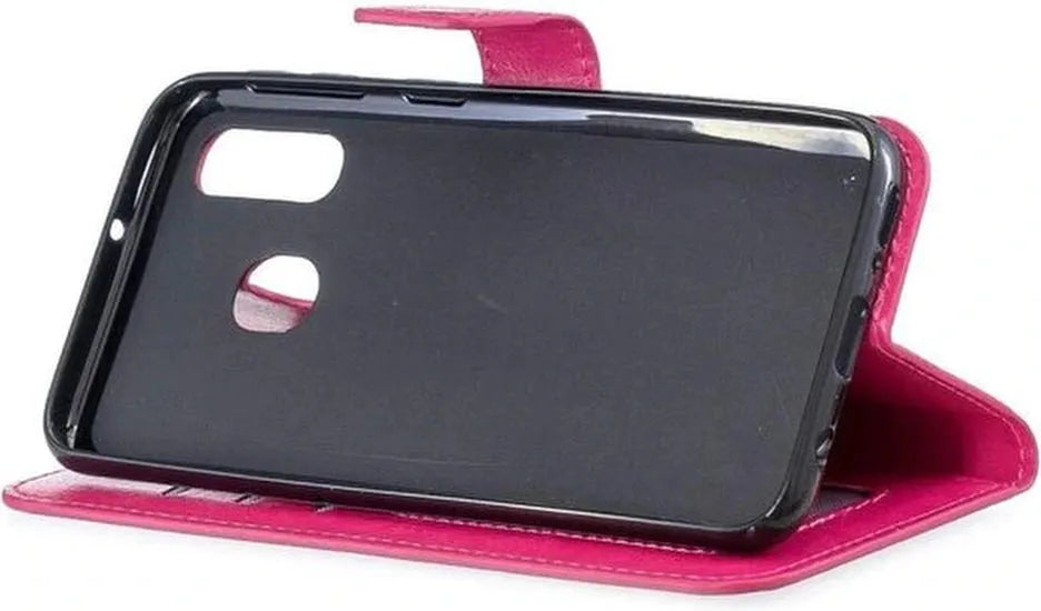 Huawei Y5 2019 Hoesjes – Portemonnee Book Case – Magneetsluiting – 2x Screenprotector – Roze-Ilumina Benelux