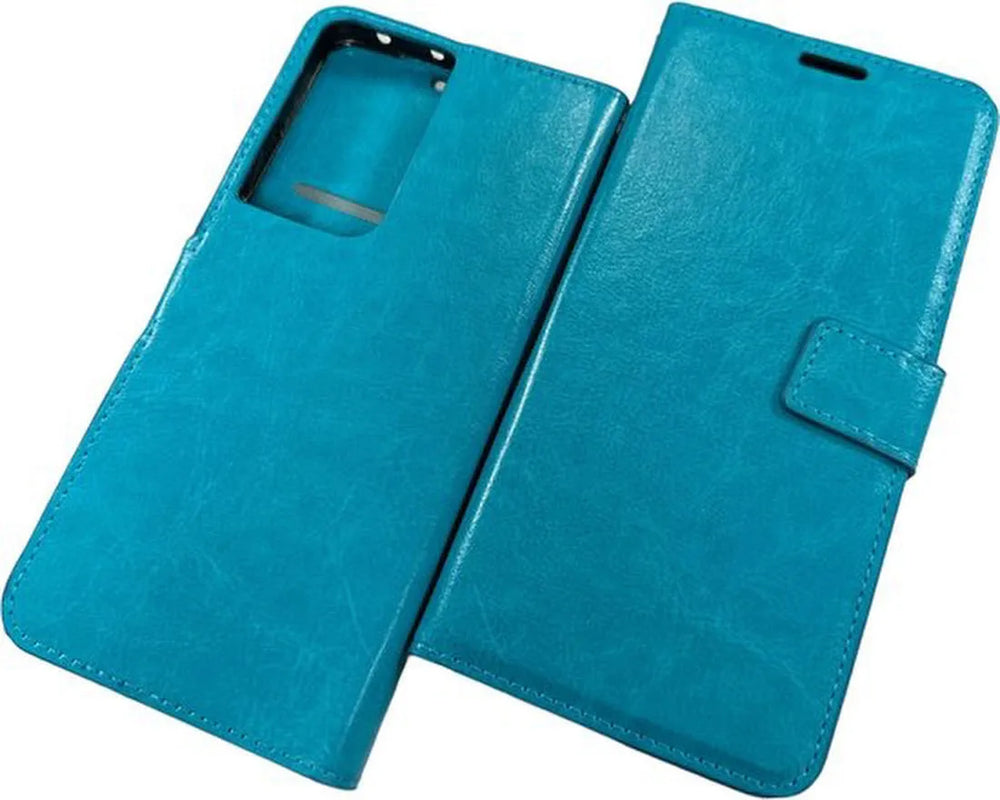 Samsung Galaxy S20 Ultra Hoesjes – Portemonnee Hoes – 2 Pack Screenprotector – Pasjeshouder – Turquoise-Ilumina Benelux