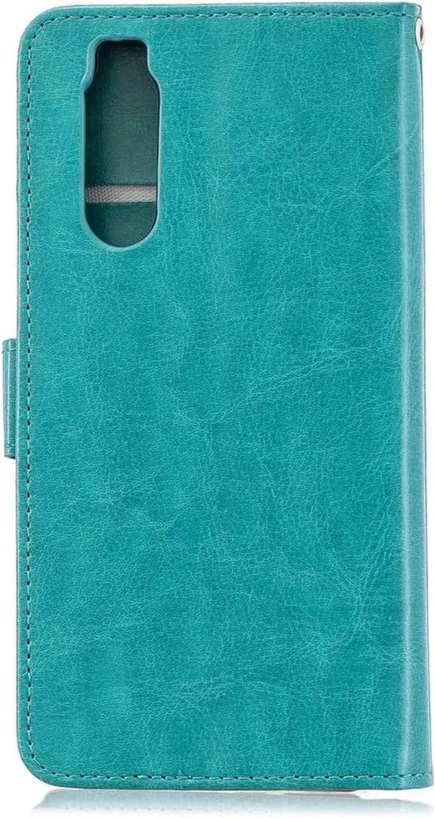 Sony Xperia 5 Hoesjes – Portemonnee Bookcase – Magneetsluiting – 2 Pack Screenprotector Gehard Glas – Turquoise-Ilumina Benelux