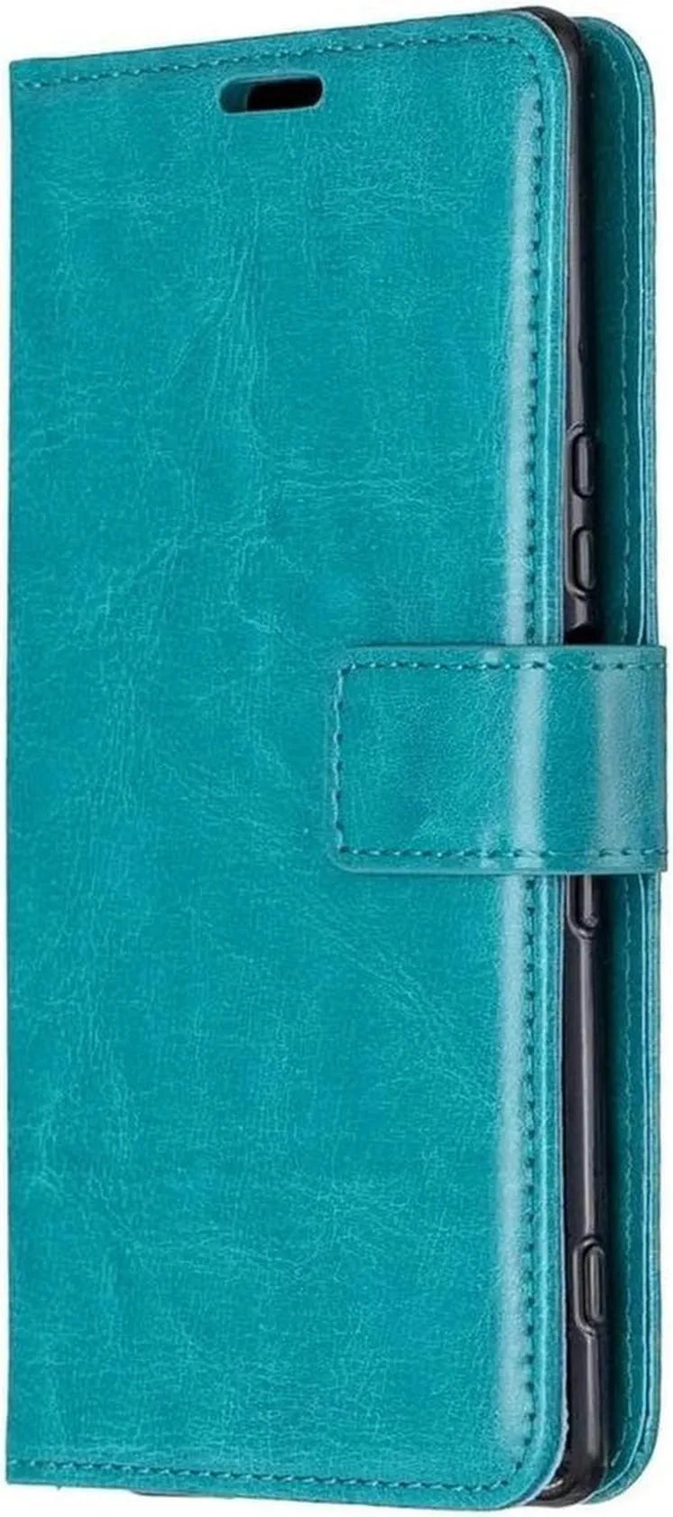 Sony Xperia 5 Hoesjes – Portemonnee Bookcase – Magneetsluiting – 2 Pack Screenprotector Gehard Glas – Turquoise-Ilumina Benelux