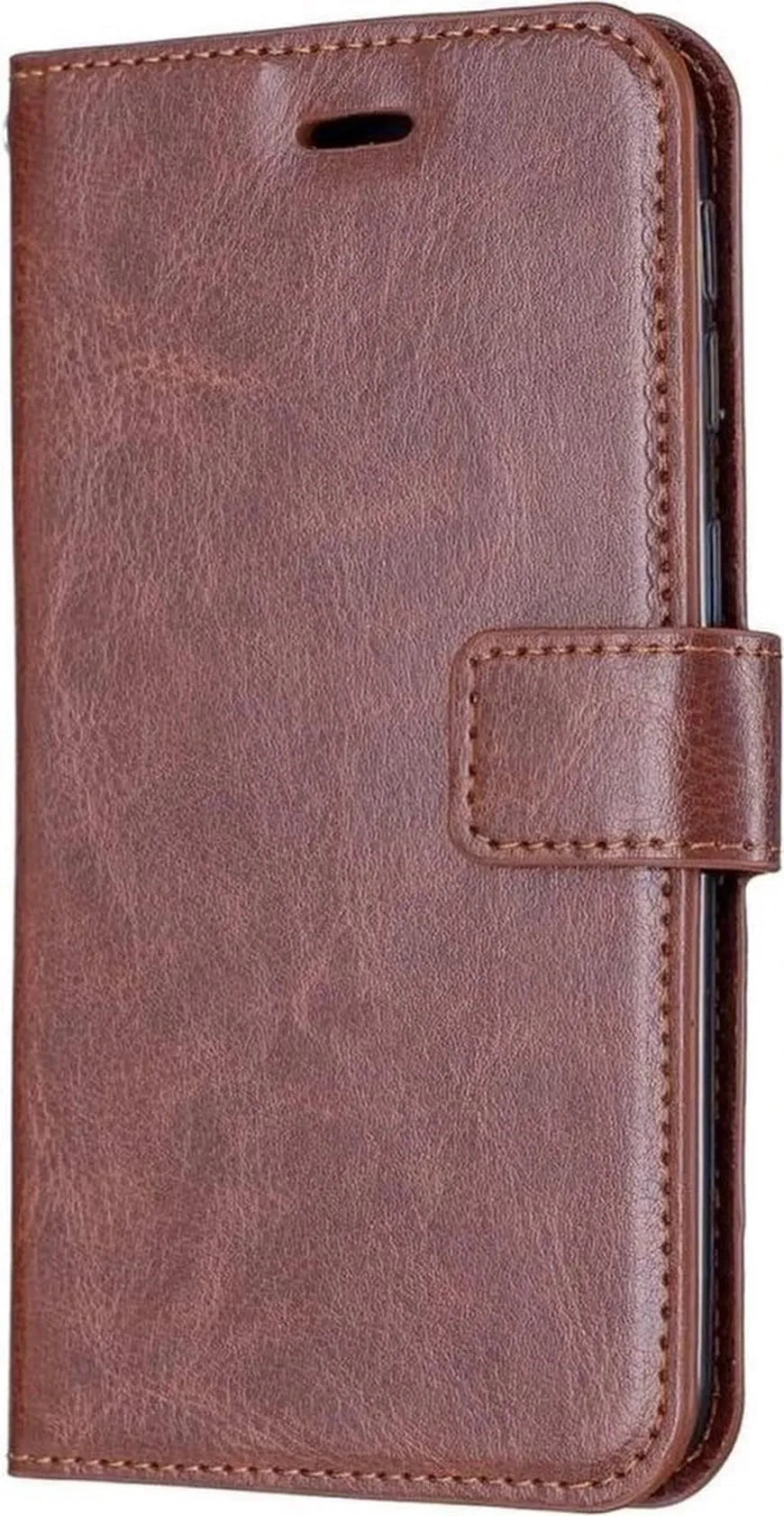iPhone 11 Pro Hoesjes – Portemonnee Book Case – Pasjeshouder – 2x Screenprotector Gehard Glas – Bruin-Ilumina Benelux