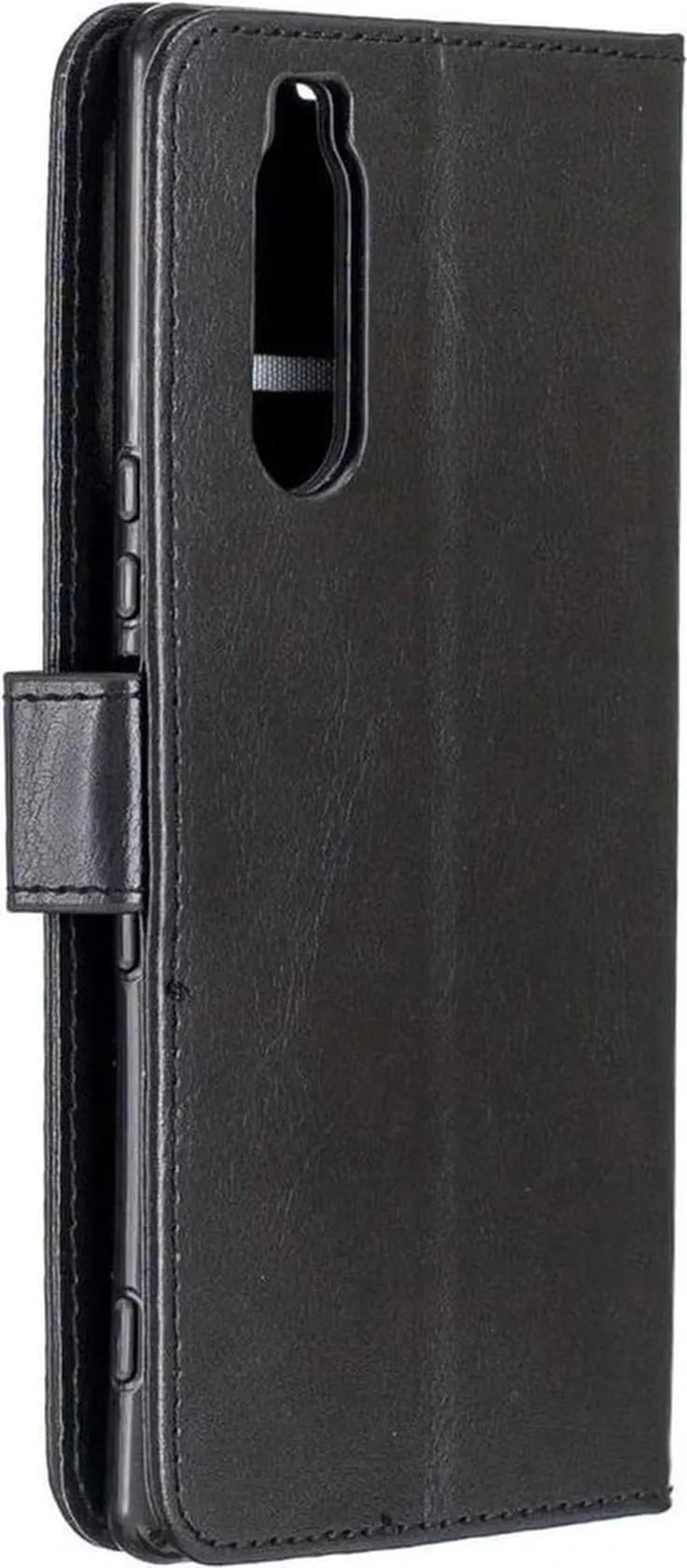 Sony Xperia 5 Hoesjes – Portemonnee Bookcase – Pasjeshouder – 2 Pack Screenprotector Gehard Glas – Zwart-Ilumina Benelux