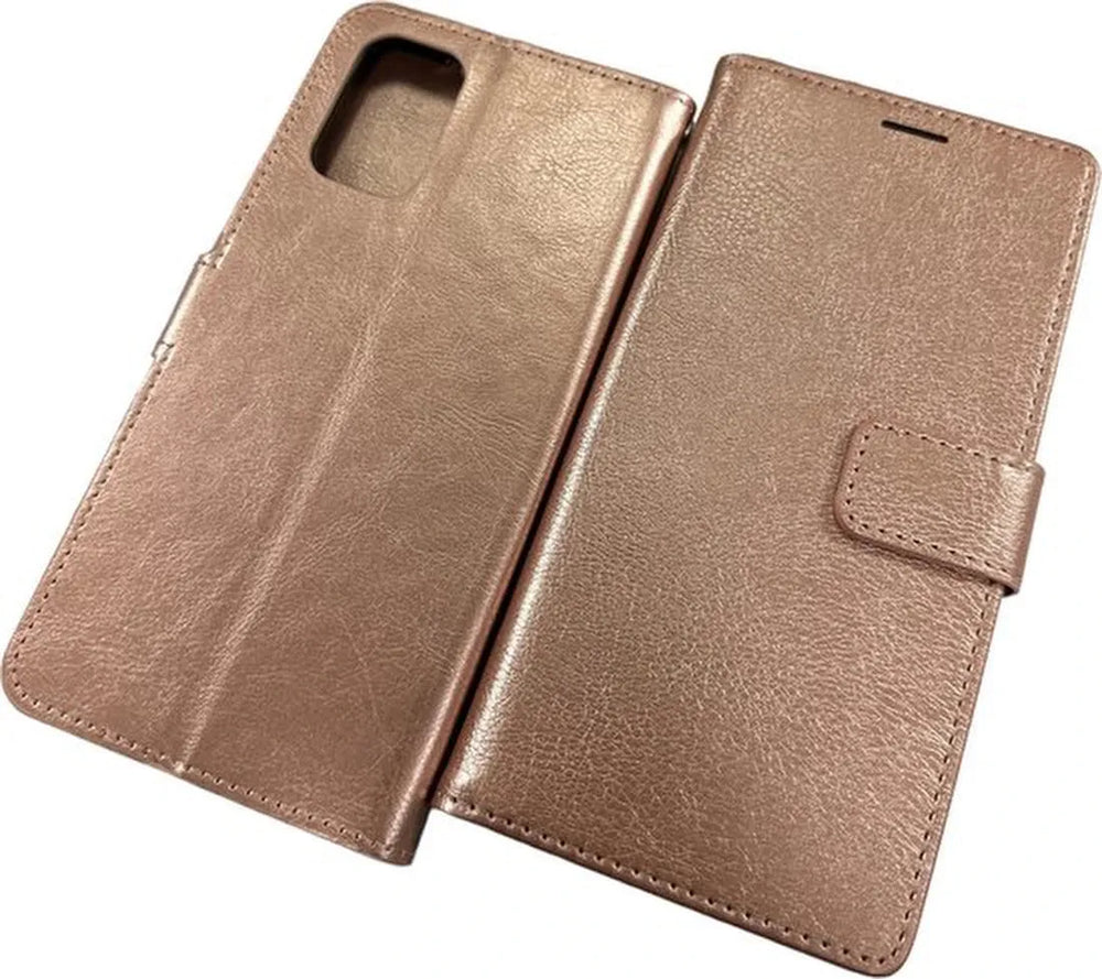 Samsung Galaxy S20 FE Hoesjes – Portemonnee Hoes – 2 Pack Screenprotector – Magneetsluiting – Roségoud-Ilumina Benelux
