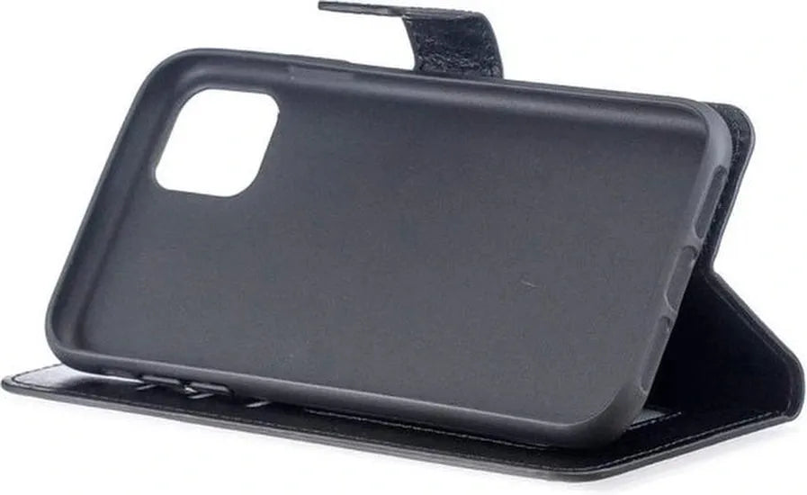 iPhone 12 Pro Hoesjes – Portemonnee Book Case – Magneetsluiting – 2x Screenprotector Gehard Glas – Zwart-Ilumina Benelux