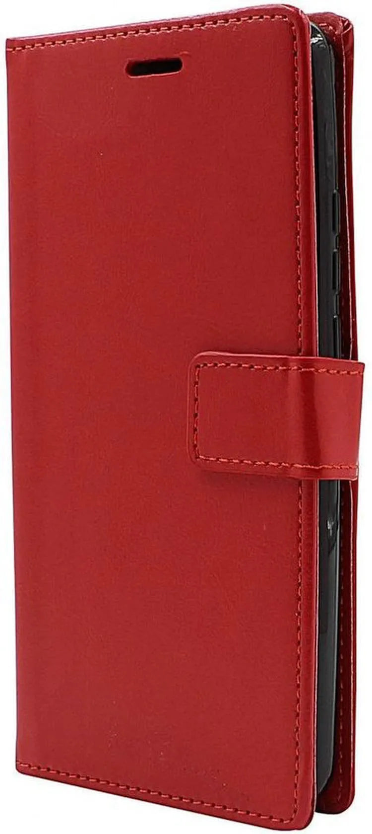 Motorola One Hyper Hoesjes – Portemonnee Book Case – Pasjeshouder – 2x Screenprotector – Rood-Ilumina Benelux