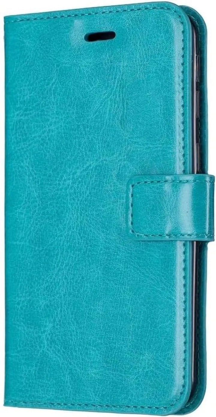 Huawei Y7 2019 Hoesjes – Portemonnee Book Case – Pasjeshouder – 2x Screenprotector – Turquoise-Ilumina Benelux