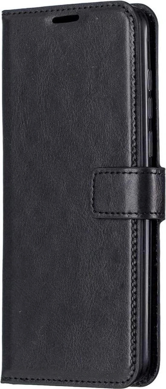 Portemonnee Book Case Hoesje + 2x Screenprotector Geschikt voor: Motorola One Vision - Zwart