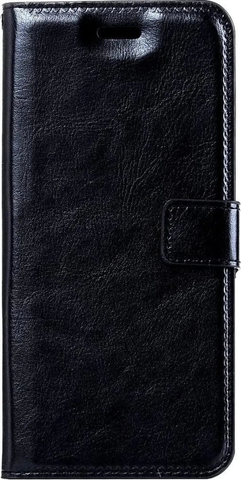 iPhone 6 Plus/6S Plus Hoesjes – Portemonnee Book Case – Pasjeshouder – 2x Screenprotector Gehard Glas – Zwart-Ilumina Benelux
