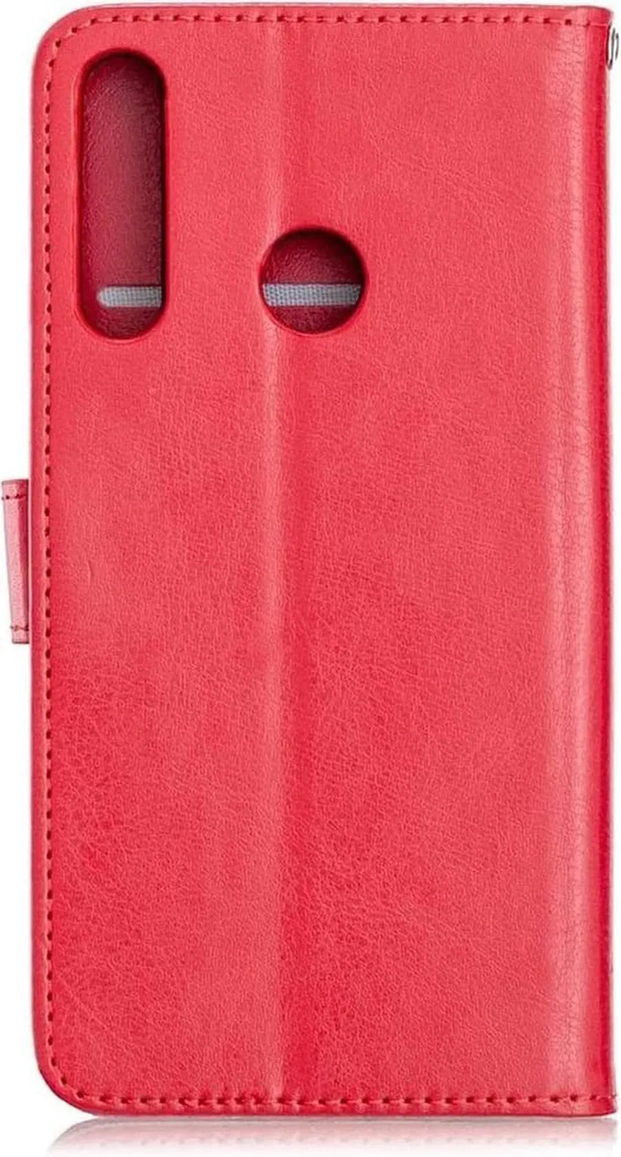 Huawei P40 Lite E Hoesjes – Portemonnee Book Case – Pasjeshouder – 2x Screenprotector – Rood-Ilumina Benelux
