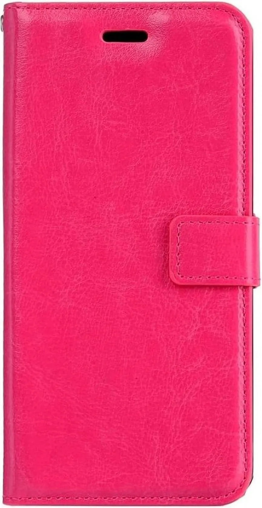 iPhone 7 Plus/8 Plus Hoesjes – Portemonnee Book Case – Pasjeshouder – 2x Screenprotector Gehard Glas – Roze-Ilumina Benelux