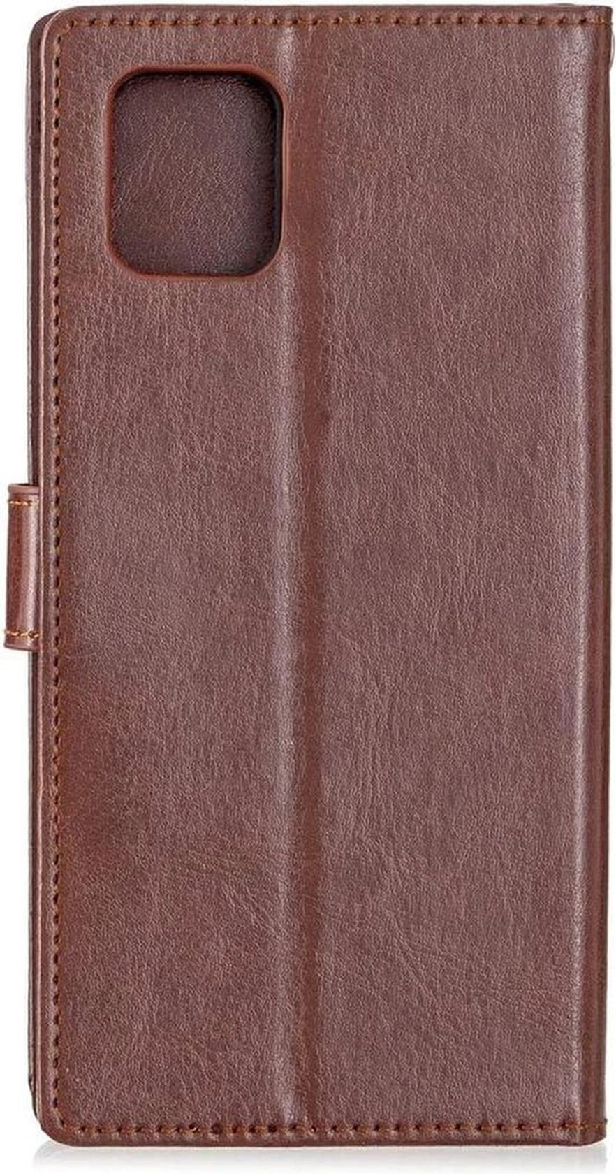 Portemonnee Hoesje - 2 Pack Screenprotector Geschikt voor: Samsung Galaxy A81 - Bruin