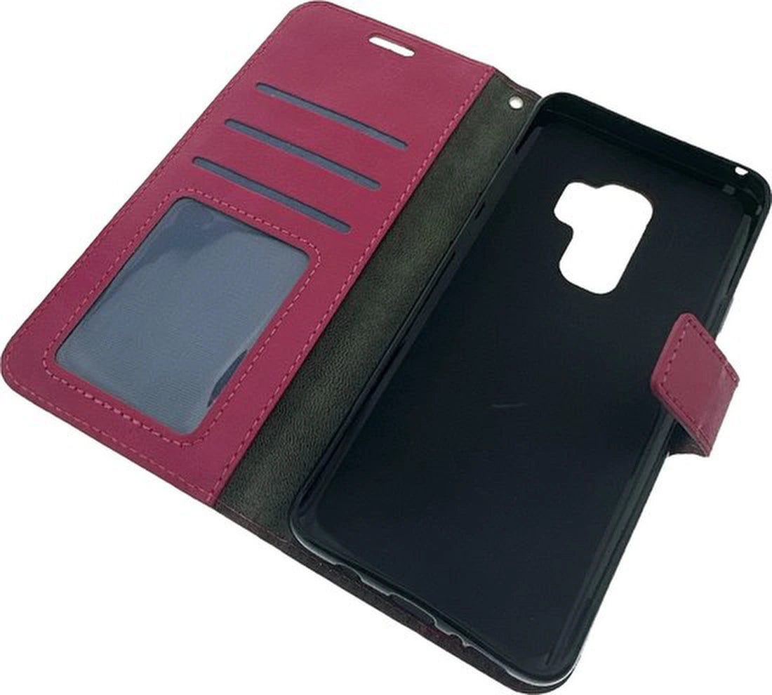 Portemonnee Hoesje - 2 Pack Screenprotector Geschikt voor: Samsung Galaxy S9 - Roze