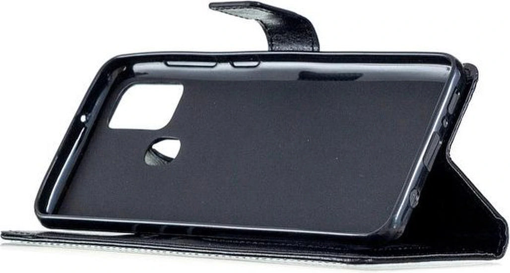 Portemonnee BookCase Hoesje + 2 Pack Screenprotector Glas Geschikt voor: Samsung Galaxy M31 - zwart