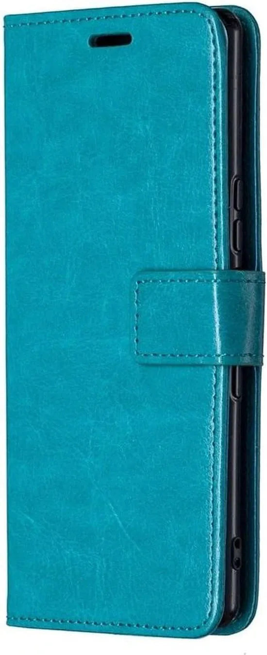 Sony Xperia 10 II Hoesjes – Portemonnee Bookcase – Magneetsluiting – 2 Pack Screenprotector Gehard Glas – Turquoise-Ilumina Benelux
