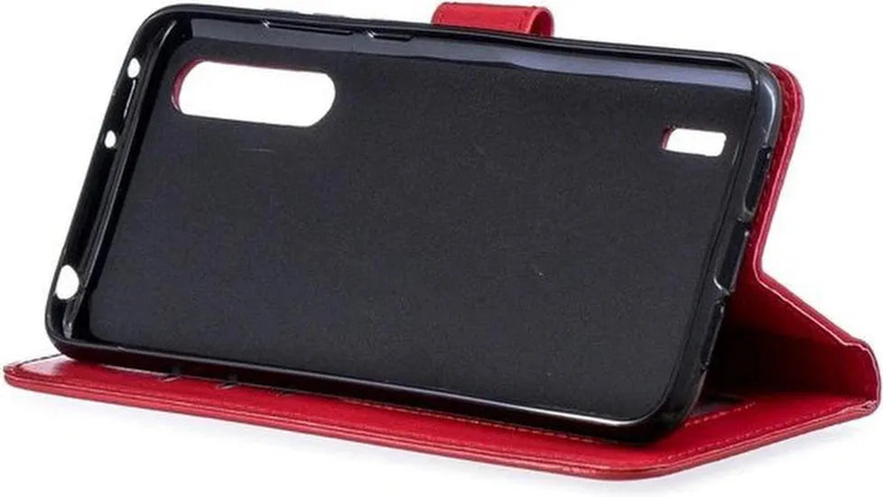 Samsung Galaxy A70/A70S Hoesjes – Portemonnee Hoes – 2 Pack Screenprotector – Pasjeshouder – Rood-Ilumina Benelux