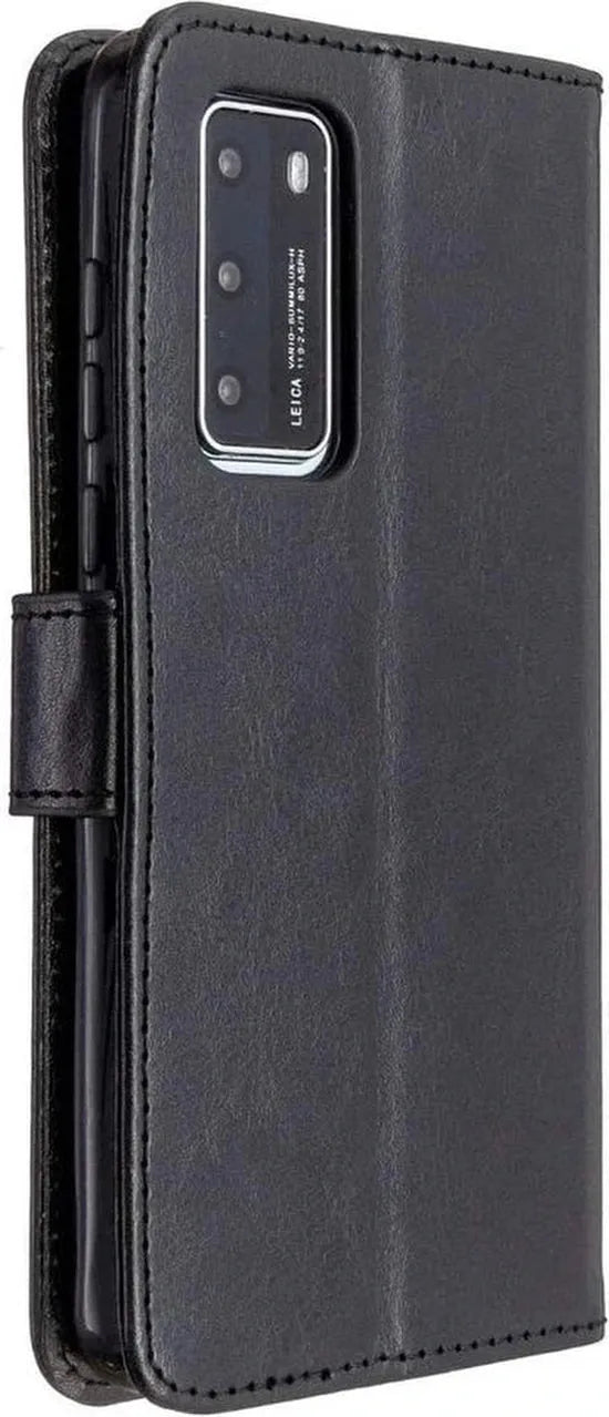 Huawei P40 Hoesjes – Portemonnee Book Case – Pasjeshouder – 2x Screenprotector – Zwart-Ilumina Benelux