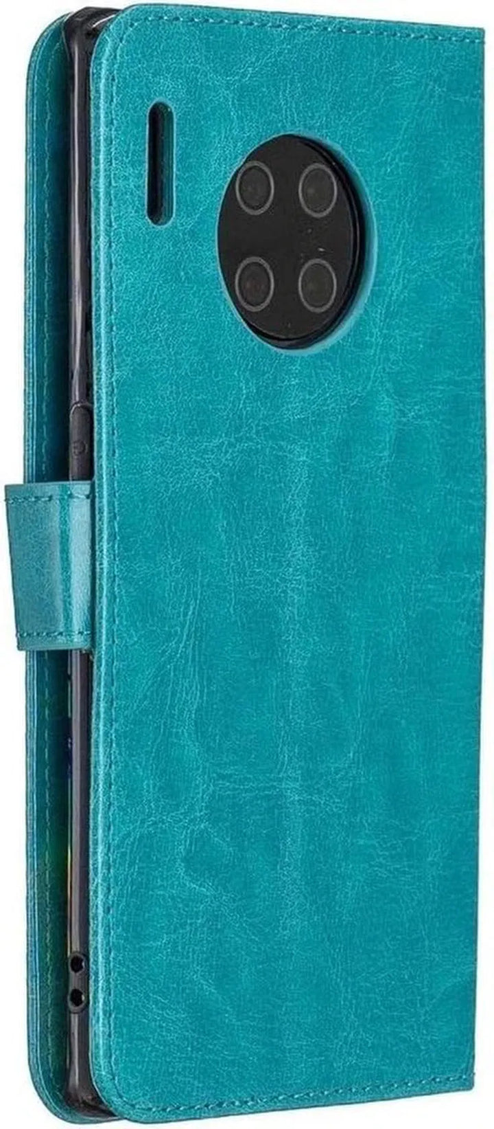 Huawei Mate 30 Pro Hoesjes – Portemonnee Book Case – Pasjeshouder – 2x Screenprotector – Turquoise-Ilumina Benelux