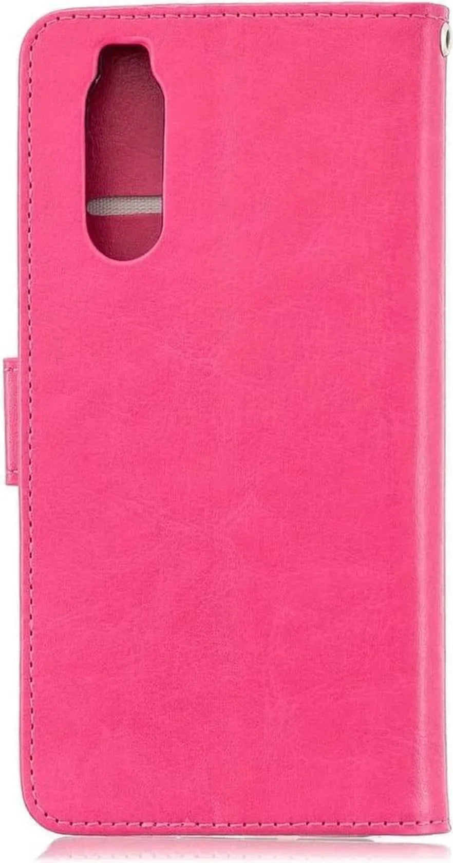 Sony Xperia 5 Hoesjes – Portemonnee Bookcase – Pasjeshouder – 2 Pack Screenprotector Gehard Glas – Roze-Ilumina Benelux