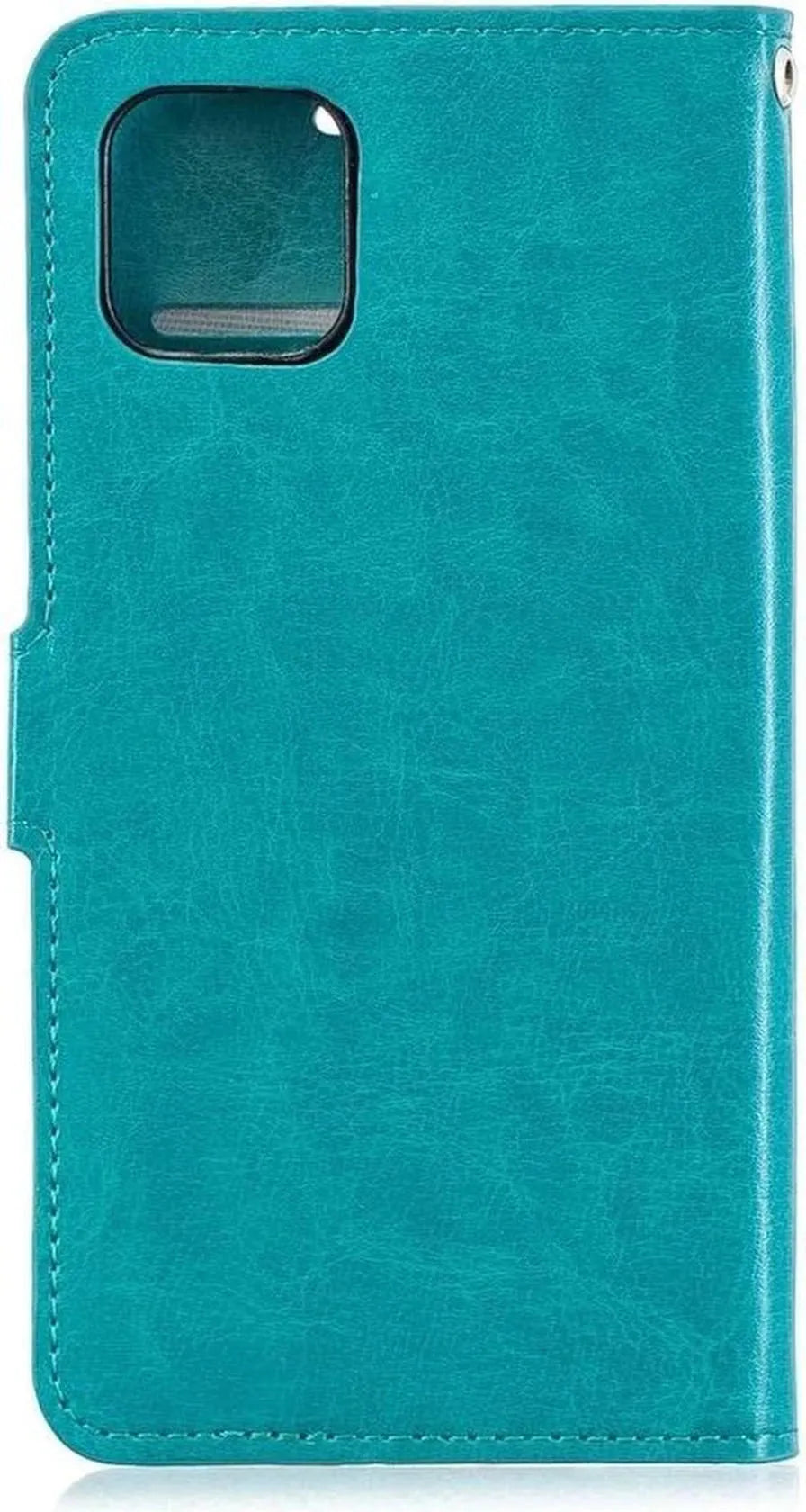 iPhone 11 Hoesjes – Portemonnee Book Case – Pasjeshouder – 2x Screenprotector Gehard Glas – Turquoise-Ilumina Benelux