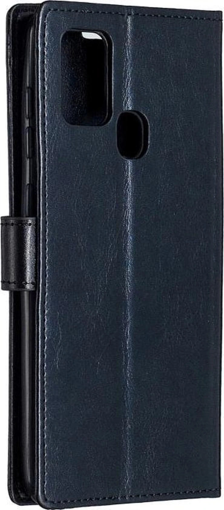 Portemonnee BookCase Hoesje + 2 Pack Screenprotector Glas Geschikt voor: Samsung Galaxy M21 - zwart