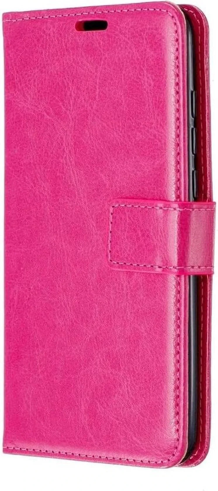 Huawei Y6p Hoesjes – Portemonnee Book Case – Pasjeshouder – Magneetsluiting – Inclusief 2x Screenprotector – Roze-Ilumina Benelux