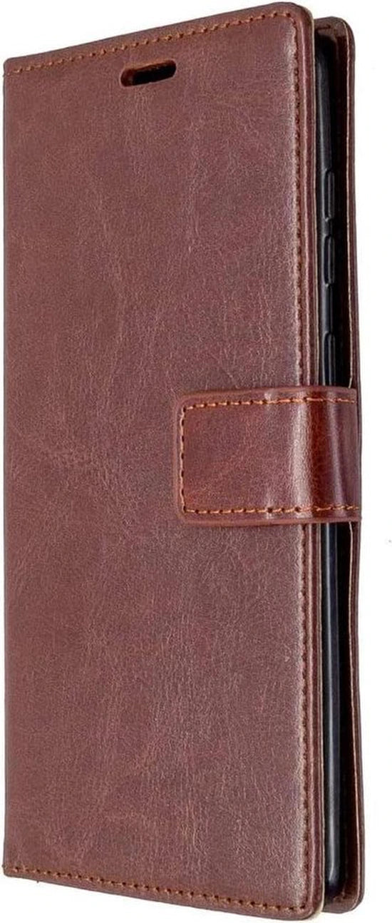 Portemonnee Hoesje - 2 Pack Screenprotector Geschikt voor: Samsung Galaxy A41 - Bruin