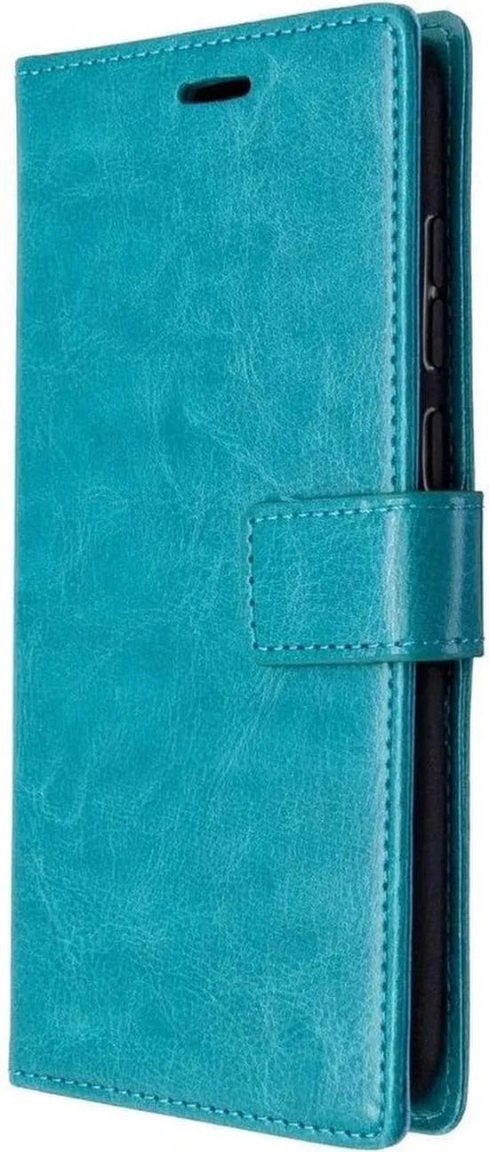 Samsung Galaxy A11 Hoesjes – Portemonnee Hoes – 2 Pack Screenprotector – Pasjeshouder – Turquoise-Ilumina Benelux