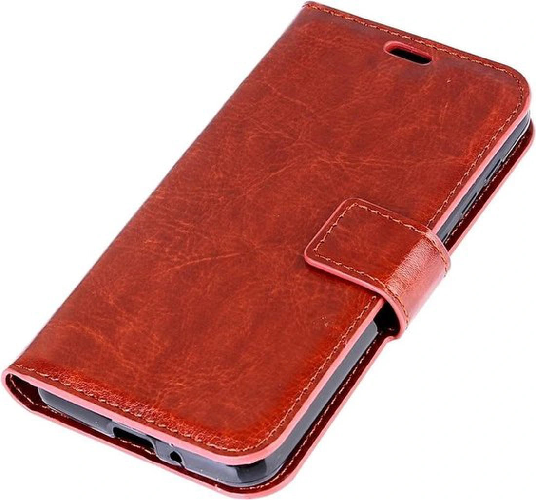 Portemonnee Hoesje - 2 Pack Screenprotector Geschikt voor: Samsung Galaxy A3 (2017) - Bruin