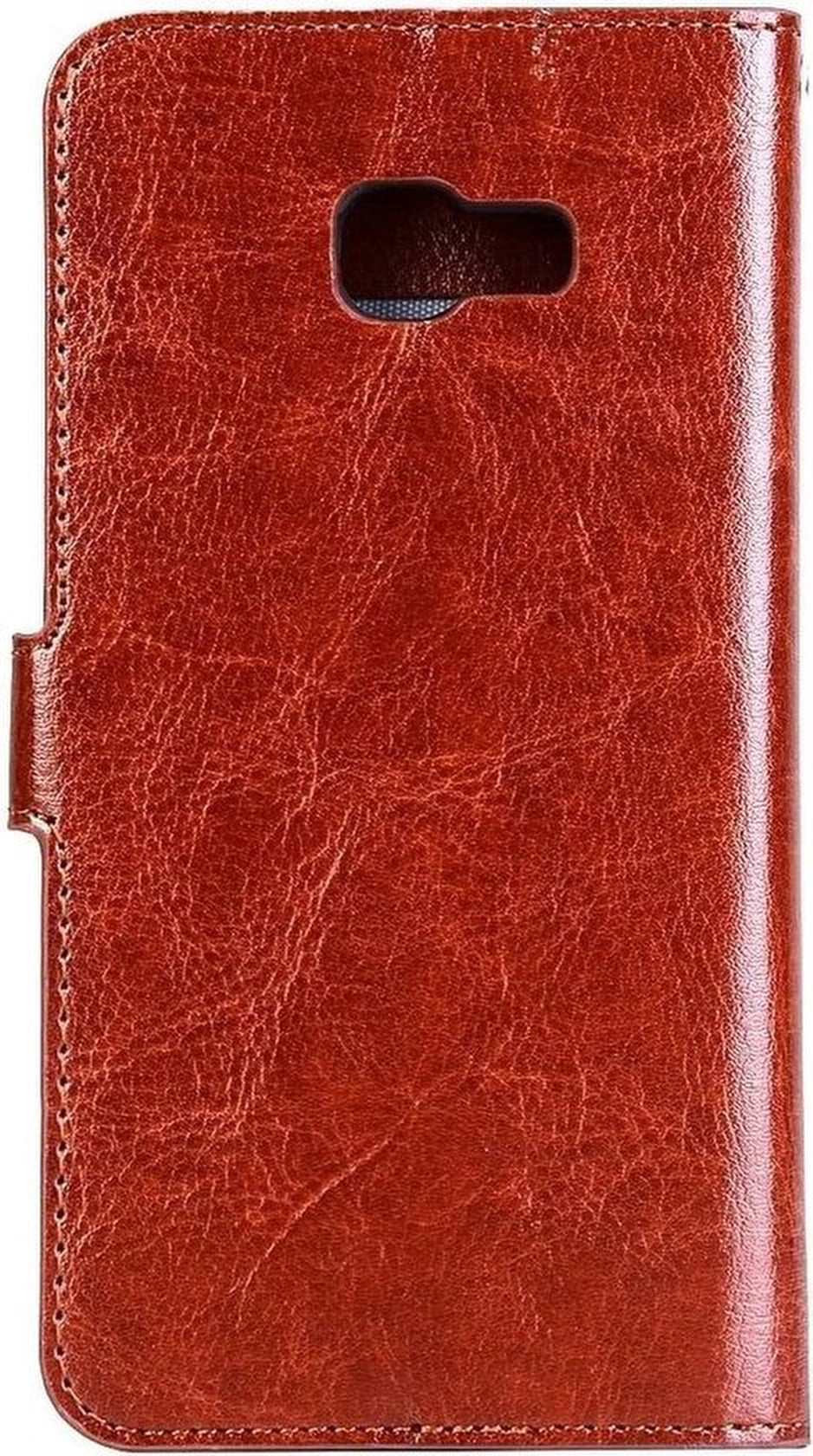 Portemonnee Hoesje - 2 Pack Screenprotector Geschikt voor: Samsung Galaxy A3 (2017) - Bruin