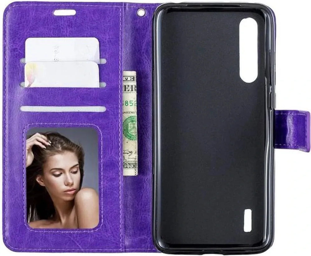 Huawei Y6p Hoesjes – Portemonnee Book Case – Pasjeshouder – 2x Screenprotector – Rood-Ilumina Benelux
