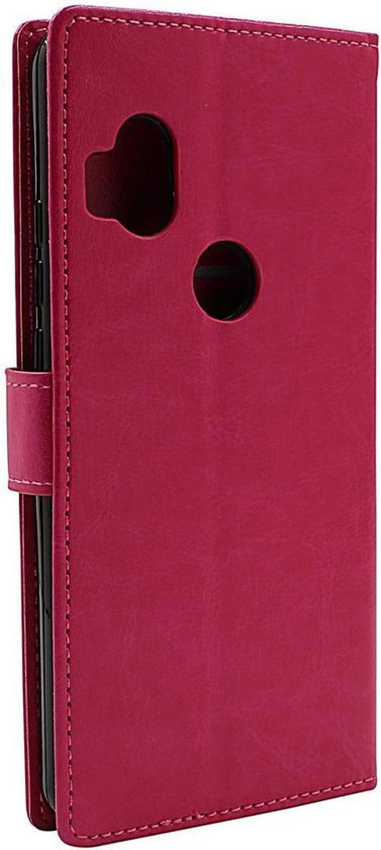 Portemonnee Book Case Hoesje + 2x Screenprotector Geschikt voor: Motorola One Hyper Roze