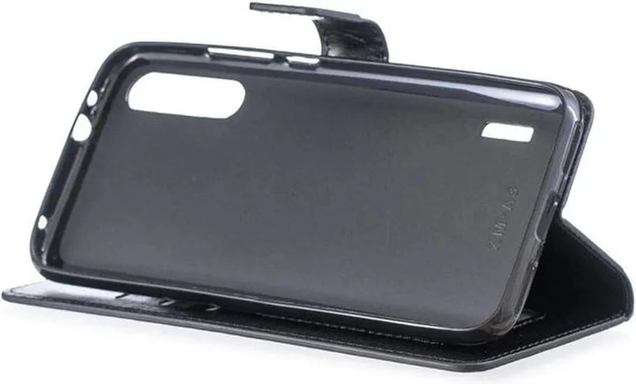 Xiaomi Mi 9T Hoesjes – Portemonnee Book Case – Pasjeshouder – 2x Screenprotector Gehard Glas – Zwart-Ilumina Benelux