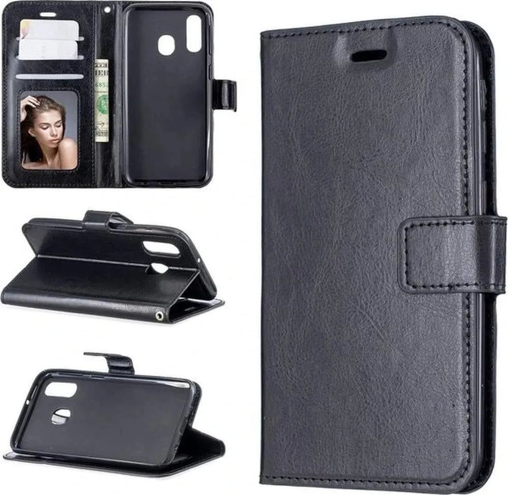 Huawei P Smart Z / Honor 9X Hoesjes – Portemonnee Book Case – Pasjeshouder – 2x Screenprotector – Zwart-Ilumina Benelux