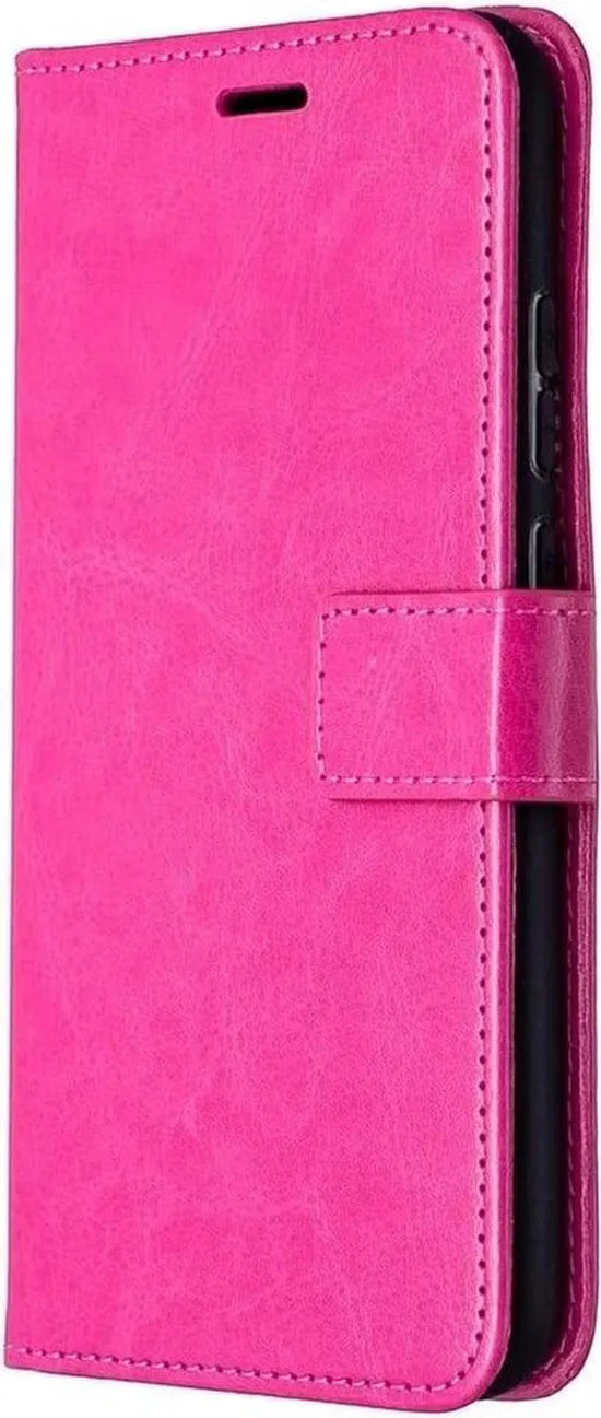 Huawei P40 Lite E Hoesjes – Portemonnee Book Case – Pasjeshouder – 2x Screenprotector – Roze-Ilumina Benelux