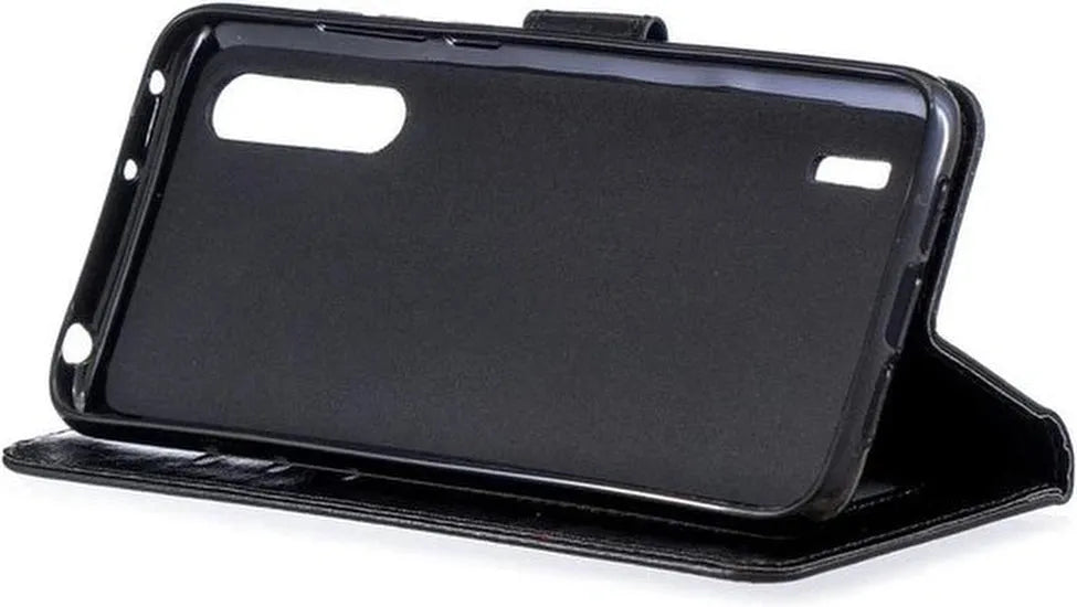 Huawei Y6p Hoesjes – Portemonnee Book Case – Pasjeshouder – 2x Screenprotector – Zwart-Ilumina Benelux