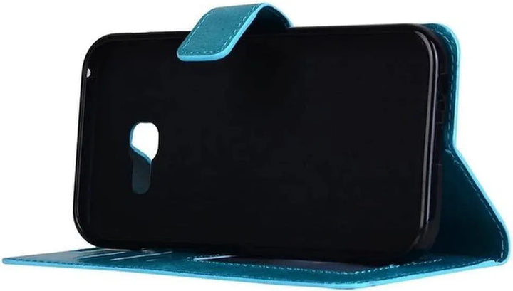 Samsung Galaxy A3 (2017) Hoesjes – Portemonnee Hoes – 2 Pack Screenprotector – Pasjeshouder – Turquoise-Ilumina Benelux