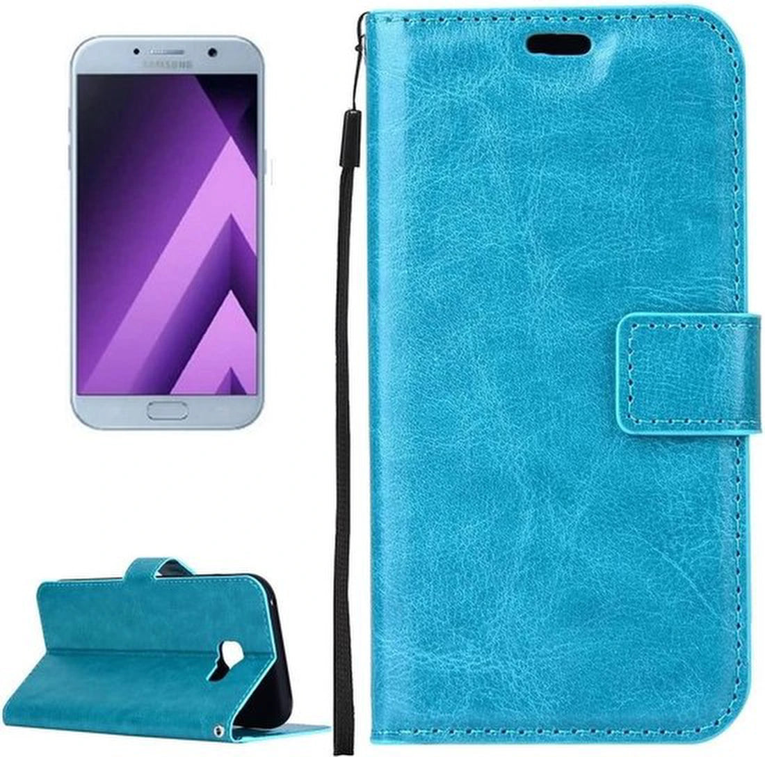 Portemonnee Hoesje - 2 Pack Screenprotector Geschikt voor: Samsung Galaxy A3 (2017) - Turquoise