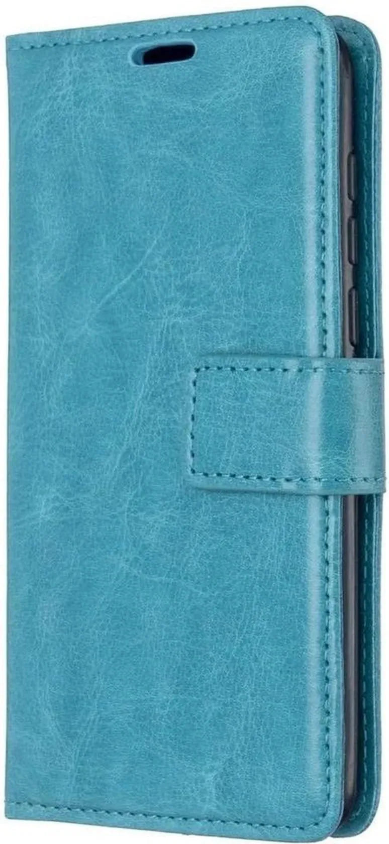 Motorola Moto E6 Play Hoesjes – Portemonnee Book Case – Magneetsluiting – 2x Screenprotector – Turquoise-Ilumina Benelux