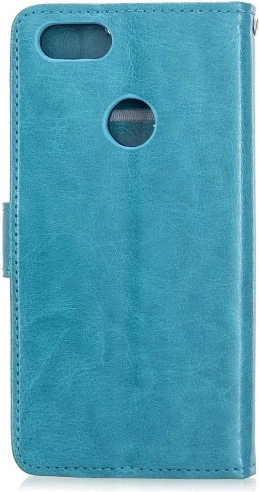 Motorola Moto E6 Play Hoesjes – Portemonnee Book Case – Magneetsluiting – 2x Screenprotector – Turquoise-Ilumina Benelux