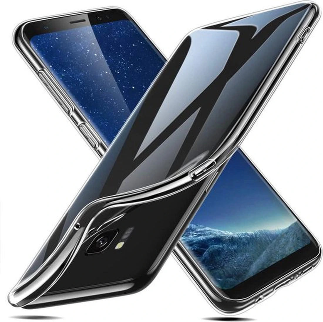 Flexibele achterkant Silicone hoesje Transparant Geschikt voor: Samsung Galaxy S8 Plus